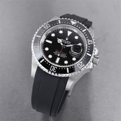 rolex 126600 rubber strap|rolex seadweller 43 rubber strap.